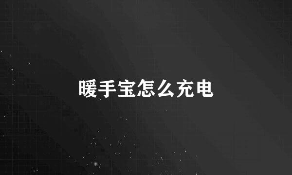 暖手宝怎么充电