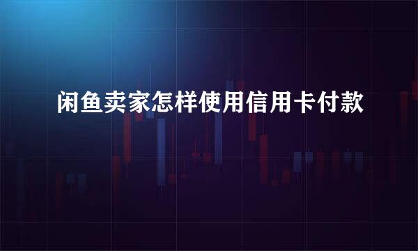 闲鱼卖家怎样使用信用卡付款