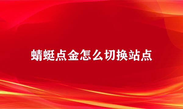 蜻蜓点金怎么切换站点