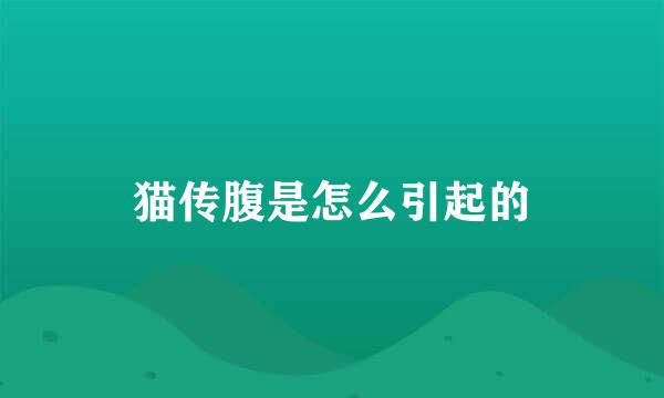 猫传腹是怎么引起的