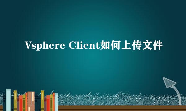 Vsphere Client如何上传文件