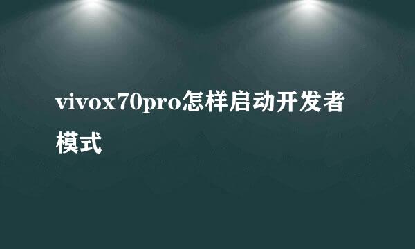 vivox70pro怎样启动开发者模式