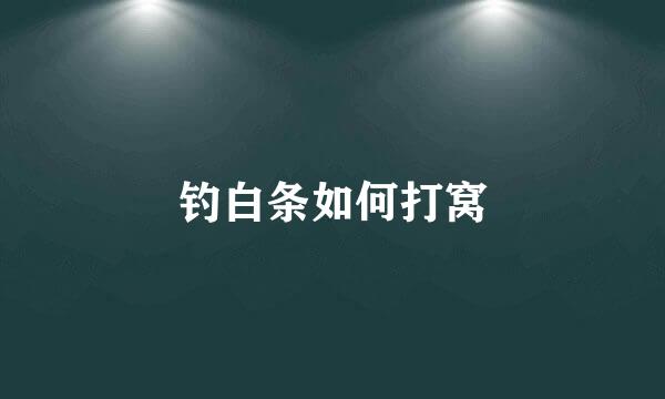 钓白条如何打窝