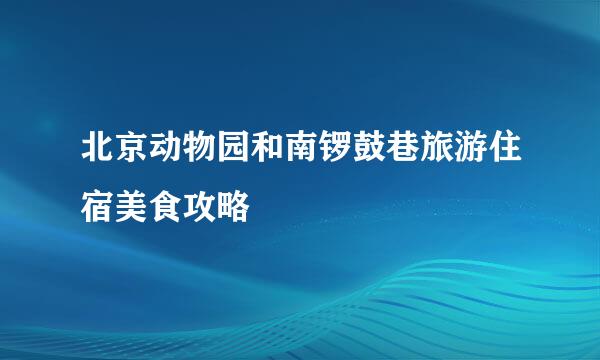 北京动物园和南锣鼓巷旅游住宿美食攻略
