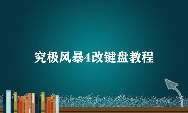 究极风暴4改键盘教程