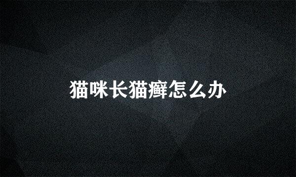 猫咪长猫癣怎么办