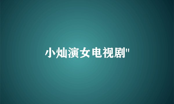小灿演女电视剧