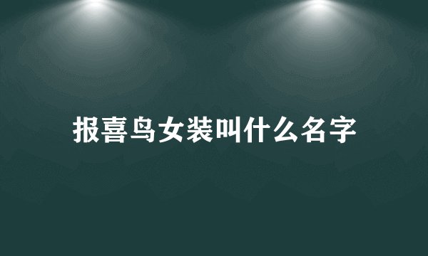 报喜鸟女装叫什么名字