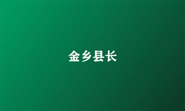金乡县长
