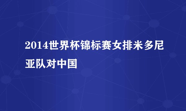 2014世界杯锦标赛女排米多尼亚队对中国
