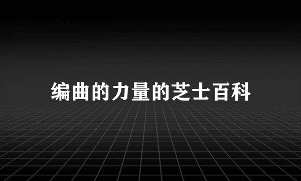 编曲的力量的芝士百科