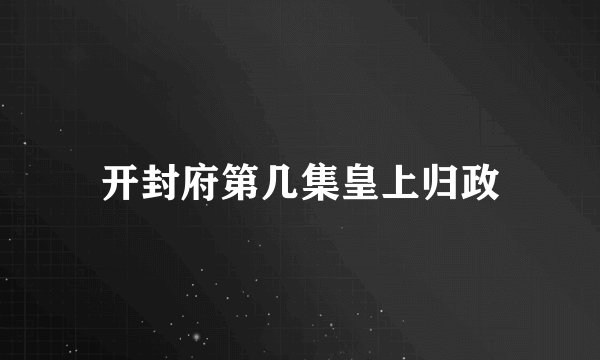 开封府第几集皇上归政