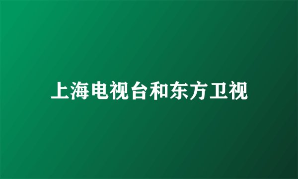 上海电视台和东方卫视