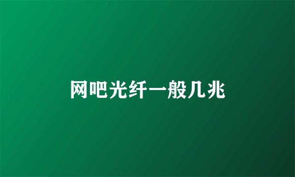 网吧光纤一般几兆
