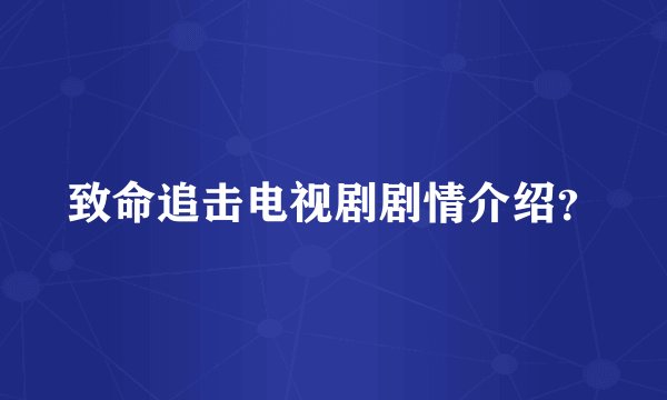 致命追击电视剧剧情介绍？