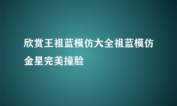 欣赏王祖蓝模仿大全祖蓝模仿金星完美撞脸