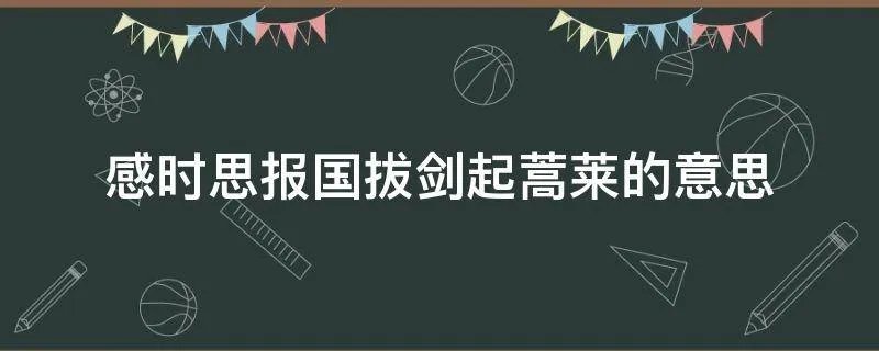 感时思报国拔剑起蒿莱的意思