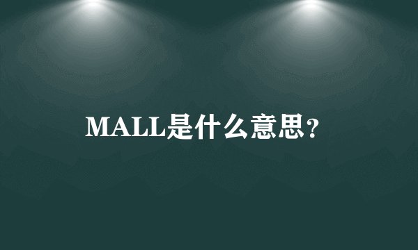 MALL是什么意思?