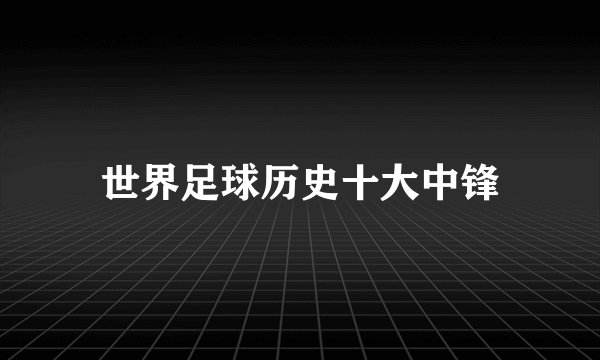 世界足球历史十大中锋