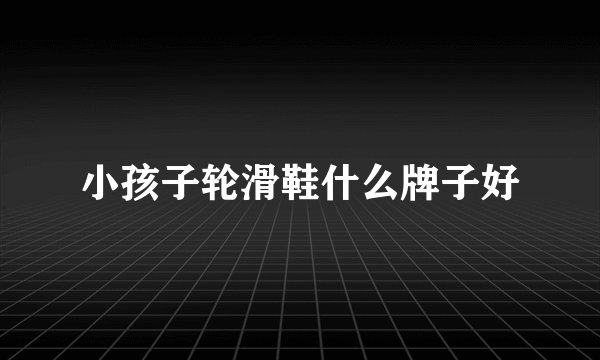 小孩子轮滑鞋什么牌子好