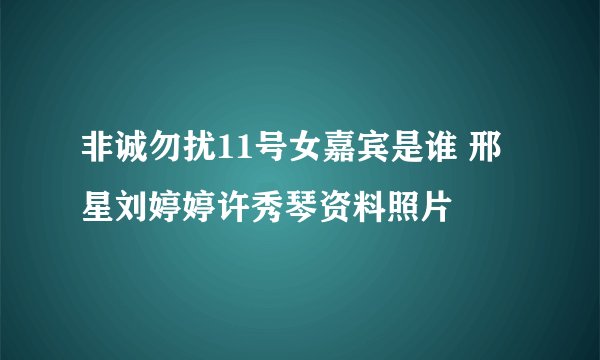 非诚勿扰11号女嘉宾是谁 邢星刘婷婷许秀琴资料照片