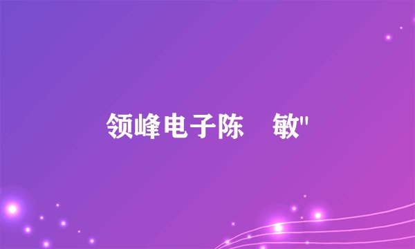 领峰电子陈啟敏
