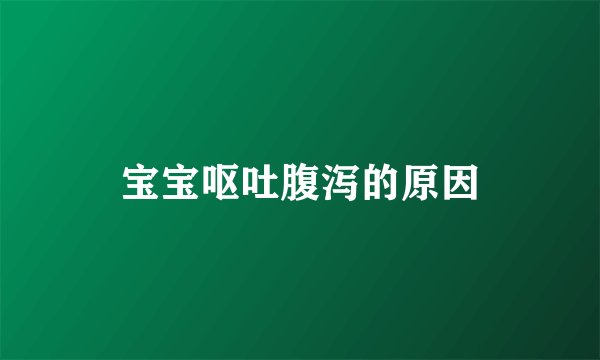宝宝呕吐腹泻的原因