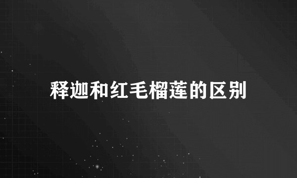 释迦和红毛榴莲的区别
