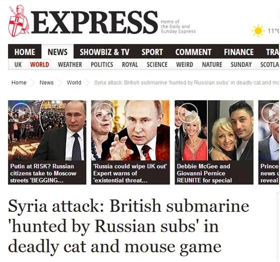 英军核潜艇被围猎 花了好几天的时间才躲开了俄罗斯的