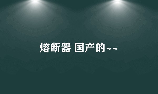 熔断器 国产的~~
