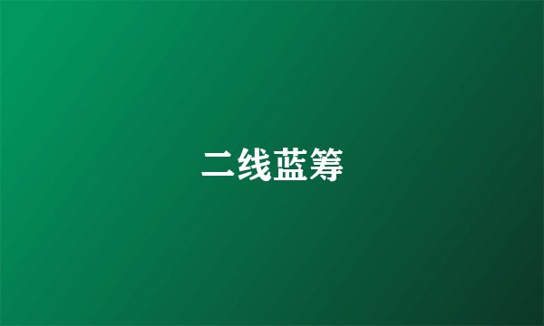 二线蓝筹