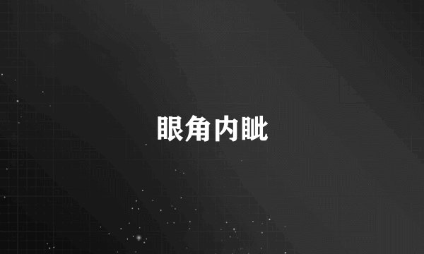 眼角内眦