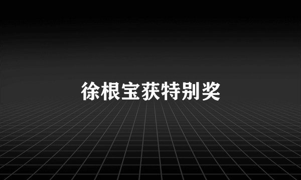 徐根宝获特别奖