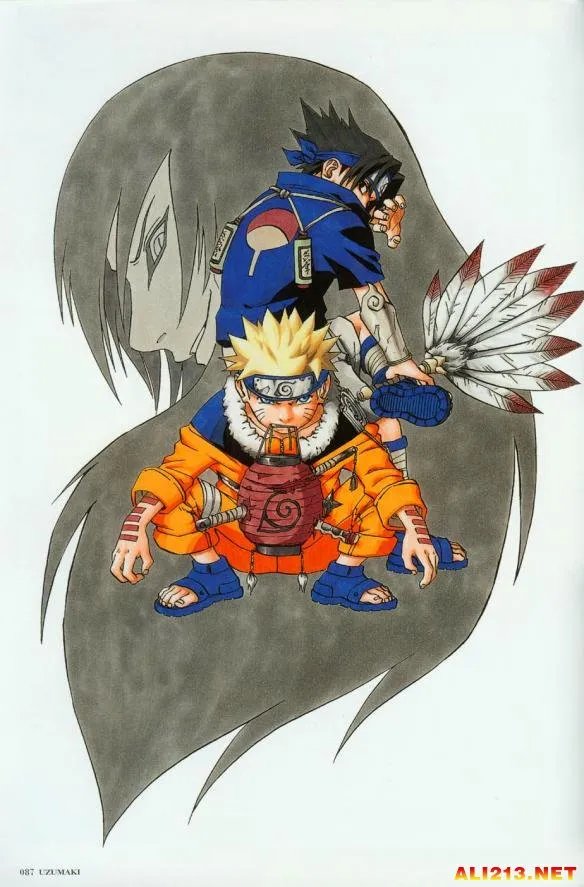鸣人睡在纲手裆部!《火影忍者》曝光岸本新插画图集