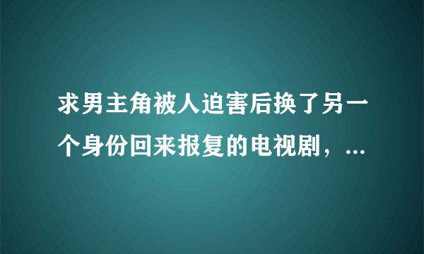 求男主角被人迫害后换了另一个身份回来报复的电视剧，如：重生门 绿蔷薇