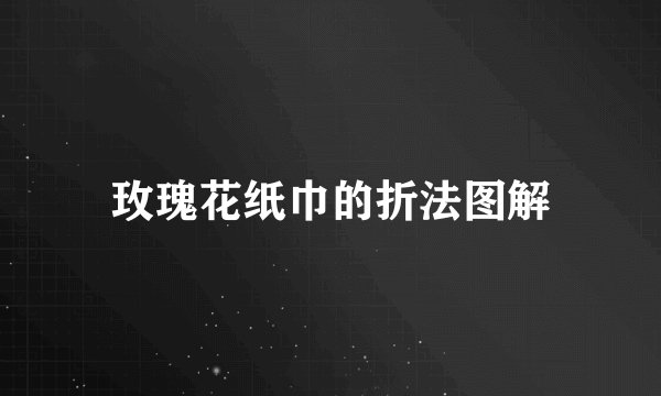 玫瑰花纸巾的折法图解