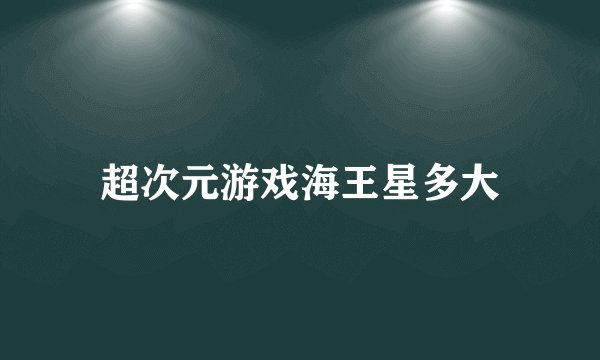 超次元游戏海王星多大