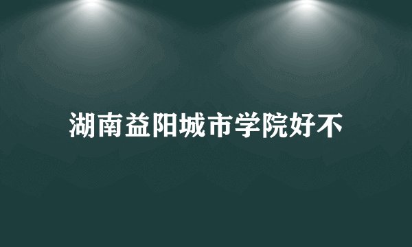 湖南益阳城市学院好不