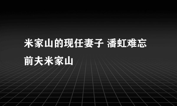 米家山的现任妻子 潘虹难忘前夫米家山