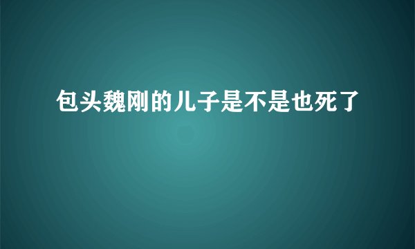 包头魏刚的儿子是不是也死了