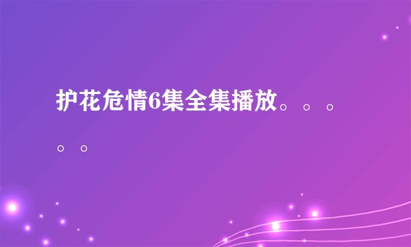 护花危情6集全集播放。。。。。
