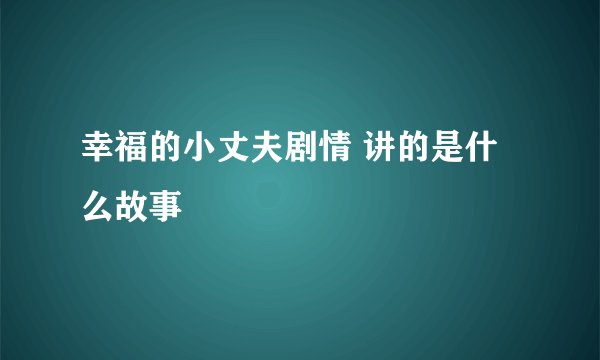 幸福的小丈夫剧情 讲的是什么故事