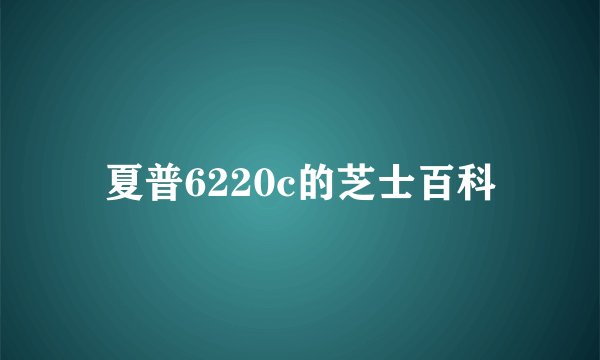 夏普6220c的芝士百科