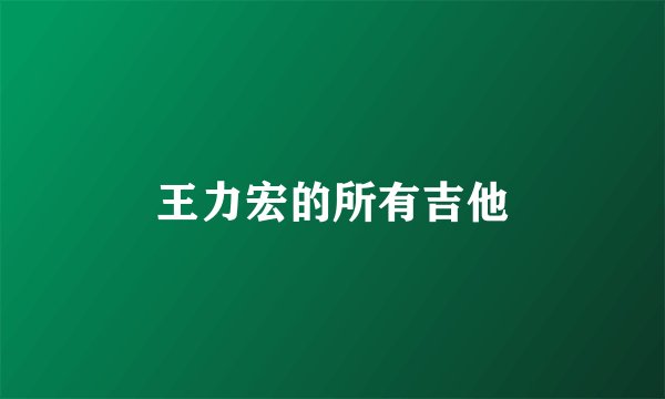 王力宏的所有吉他