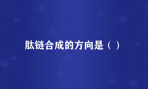 肽链合成的方向是（）