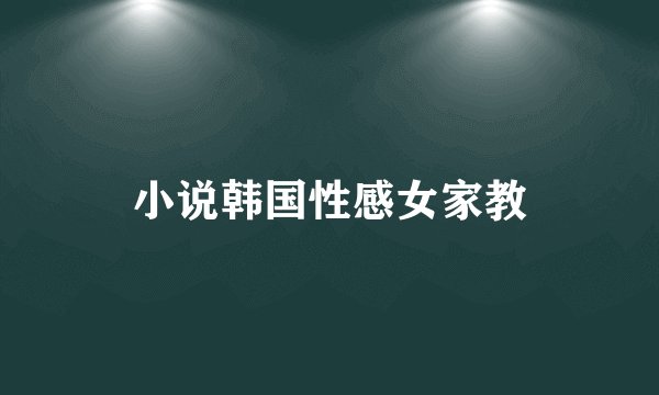 小说韩国性感女家教