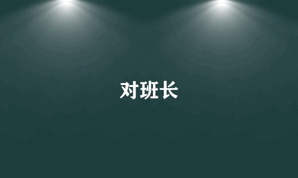 对班长