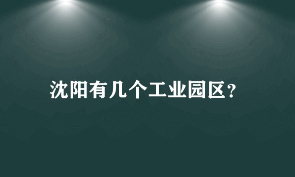 沈阳有几个工业园区？