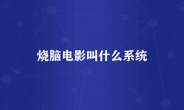 烧脑电影叫什么系统