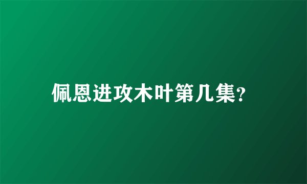 佩恩进攻木叶第几集？